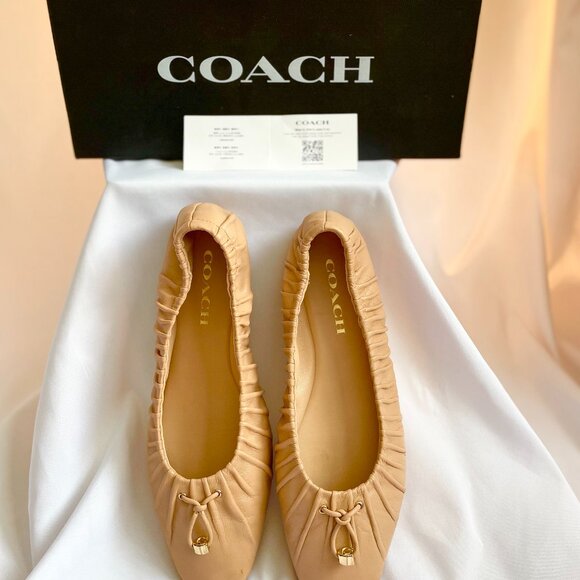Coach Shoes - Coach Eleanor Leather Flat